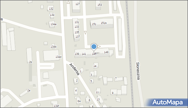 Gryfino, Łużycka, 145, mapa Gryfino