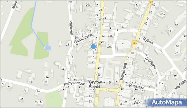 Gryfów Śląski, Lubańska, 11, mapa Gryfów Śląski