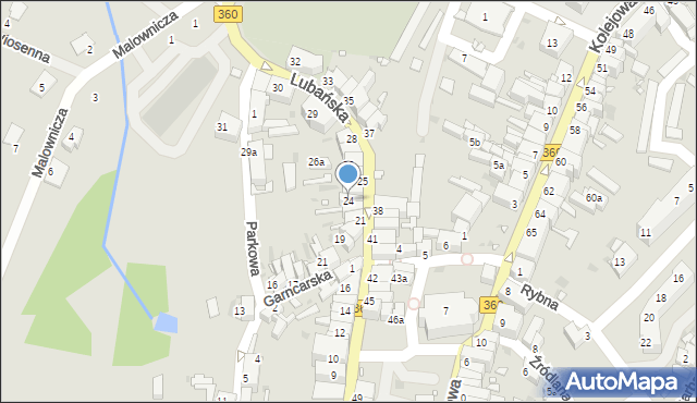 Gryfów Śląski, Lubańska, 24, mapa Gryfów Śląski