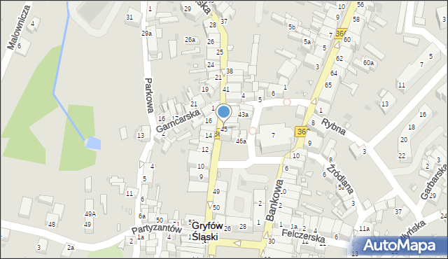 Gryfów Śląski, Lubańska, 45, mapa Gryfów Śląski