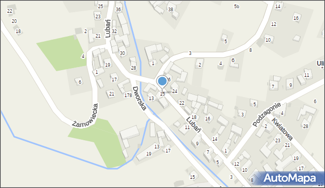 Grywałd, Lubań, 15, mapa Grywałd