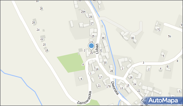 Grywałd, Lubań, 21, mapa Grywałd