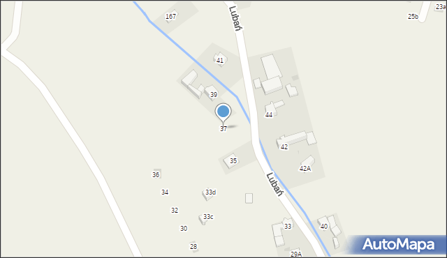 Grywałd, Lubań, 37, mapa Grywałd