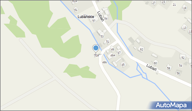 Grywałd, Lubań, 51a, mapa Grywałd