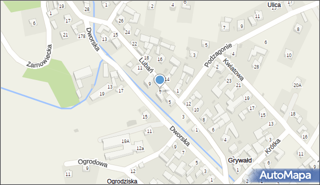 Grywałd, Lubań, 7, mapa Grywałd