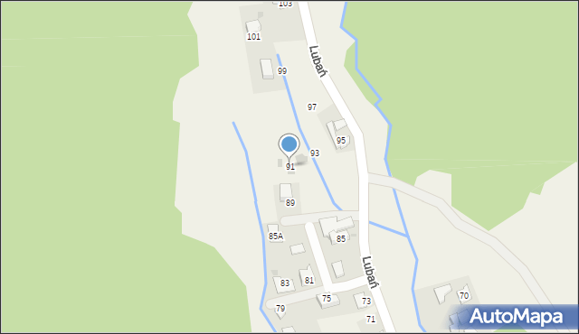 Grywałd, Lubań, 91, mapa Grywałd