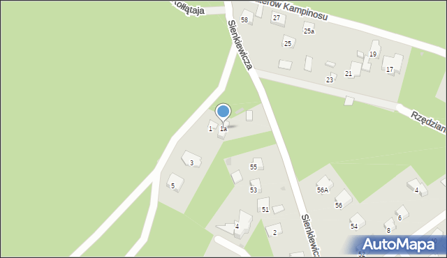 Izabelin B, Lubomirskiego Jerzego Sebastiana, 1a, mapa Izabelin B