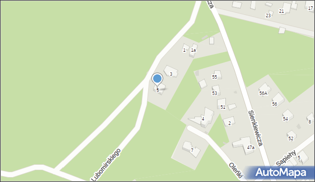 Izabelin B, Lubomirskiego Jerzego Sebastiana, 5, mapa Izabelin B