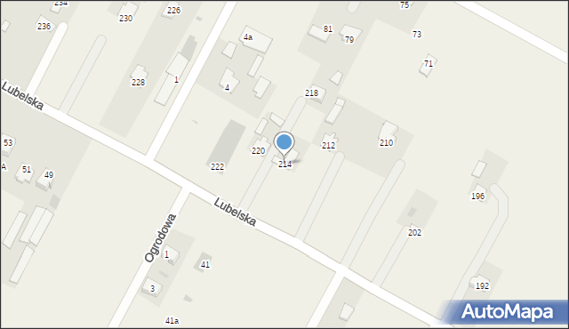 Jacków, Lubelska, 214, mapa Jacków