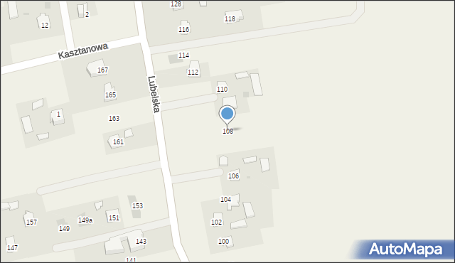 Jakubowice Konińskie, Lubelska, 108, mapa Jakubowice Konińskie