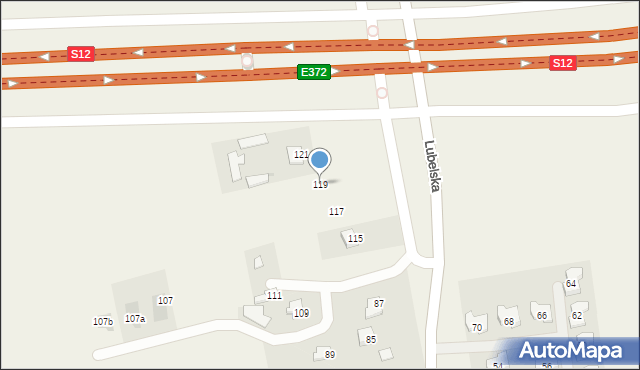 Jakubowice Konińskie, Lubelska, 119, mapa Jakubowice Konińskie