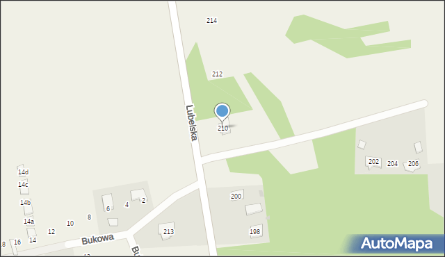 Jakubowice Konińskie, Lubelska, 210, mapa Jakubowice Konińskie