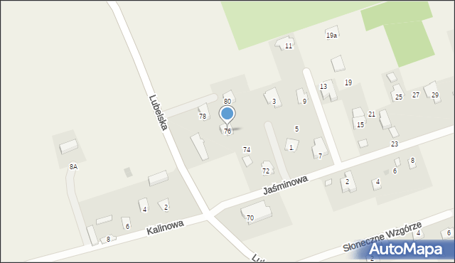 Jakubowice Konińskie-Kolonia, Lubelska, 76, mapa Jakubowice Konińskie-Kolonia