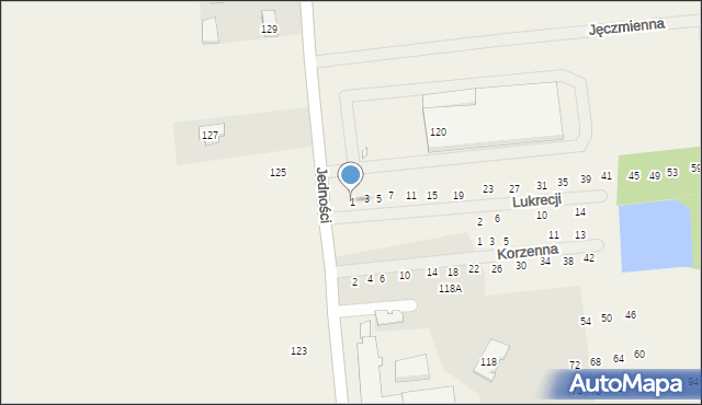 Janczewice, Lukrecji, 1, mapa Janczewice