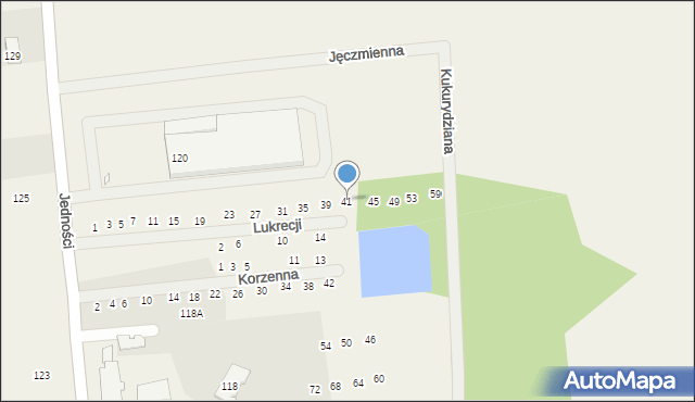 Janczewice, Lukrecji, 41, mapa Janczewice