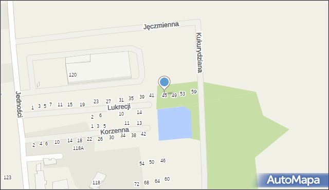 Janczewice, Lukrecji, 45, mapa Janczewice