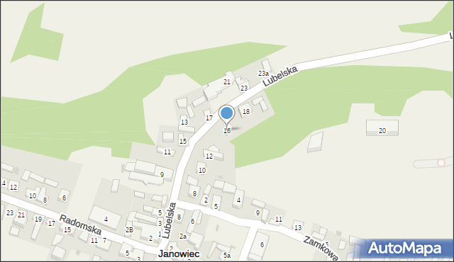 Janowiec, Lubelska, 16, mapa Janowiec