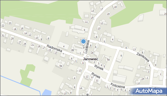 Janowiec, Lubelska, 3, mapa Janowiec