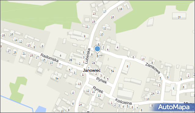 Janowiec, Lubelska, 6, mapa Janowiec