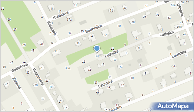 Janówka, Ludwika, 13, mapa Janówka