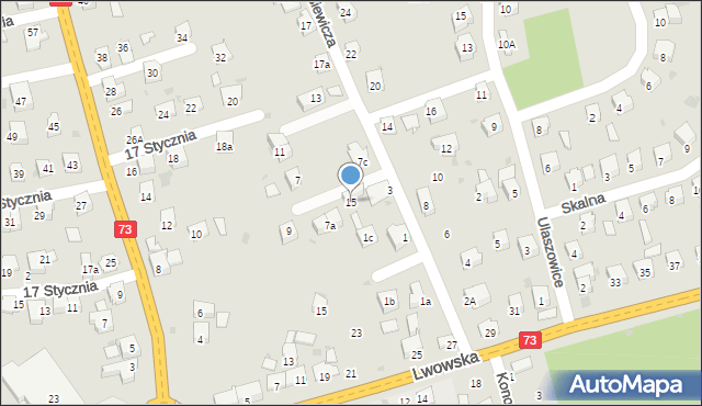 Jasło, Łukasiewicza Ignacego, 15, mapa Jasła