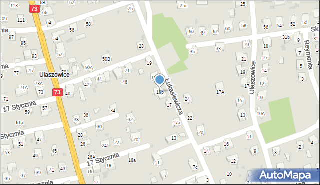 Jasło, Łukasiewicza Ignacego, 19b, mapa Jasła