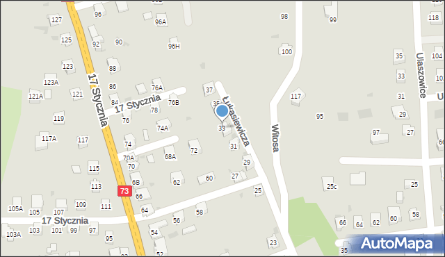 Jasło, Łukasiewicza Ignacego, 33, mapa Jasła
