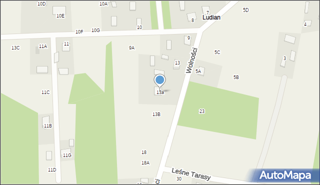 Jastkowice, Ludian, 13a, mapa Jastkowice