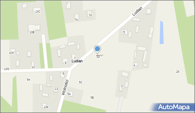 Jastkowice, Ludian, 5D, mapa Jastkowice