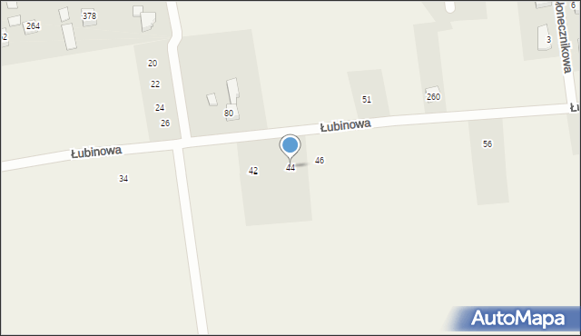 Jaworze, Łubinowa, 44, mapa Jaworze