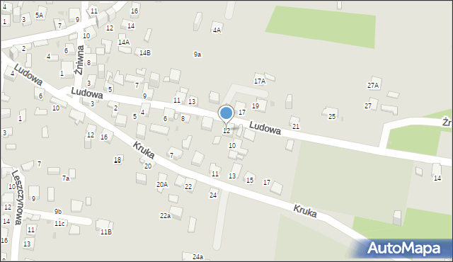 Jaworzno, Ludowa, 12, mapa Jaworzno