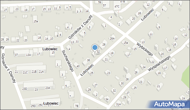 Jaworzno, Łubowiec, 34, mapa Jaworzno