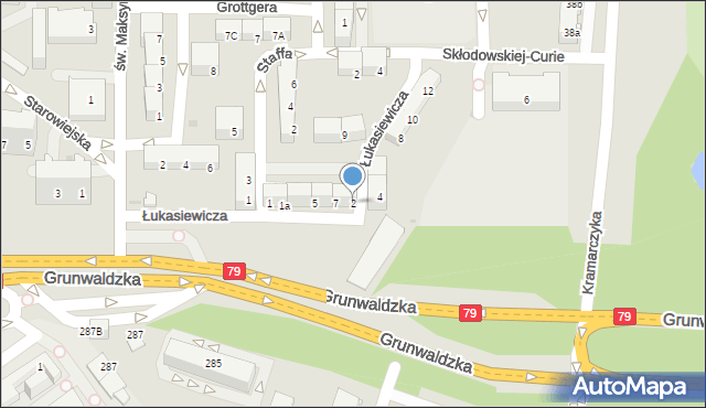 Jaworzno, Łukasiewicza Ignacego, 2, mapa Jaworzno