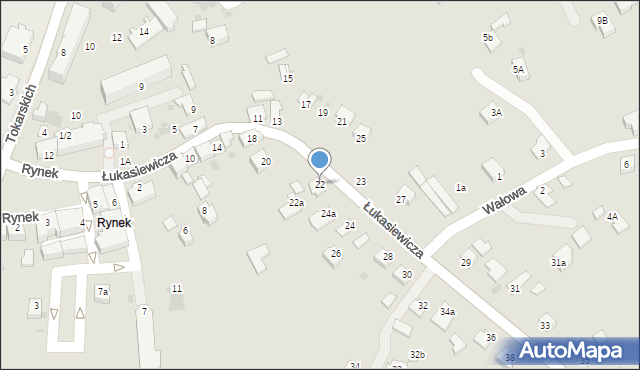 Jedlicze, Łukasiewicza Ignacego, 22, mapa Jedlicze