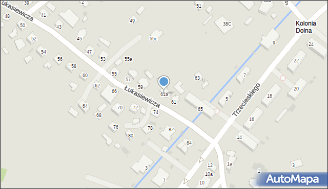 Jedlicze, Łukasiewicza Ignacego, 61a, mapa Jedlicze