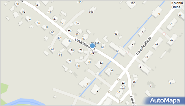 Jedlicze, Łukasiewicza Ignacego, 74, mapa Jedlicze