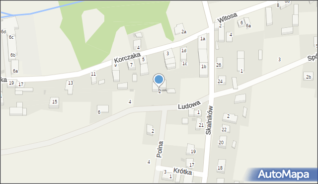 Jegłowa, Ludowa, 2, mapa Jegłowa