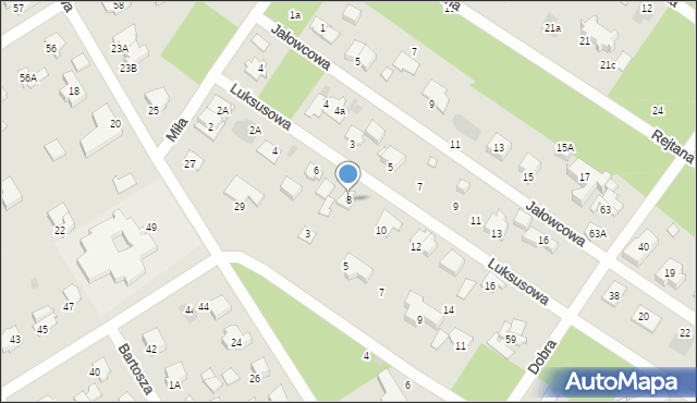 Józefów, Luksusowa, 8, mapa Józefów