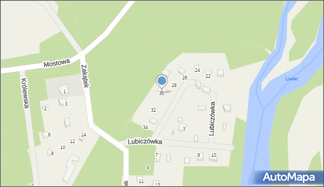 Kamieńczyk, Lubiczówka, 30, mapa Kamieńczyk