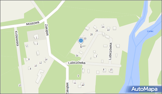 Kamieńczyk, Lubiczówka, 32, mapa Kamieńczyk