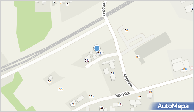 Kaniów, Ludowa, 52b, mapa Kaniów