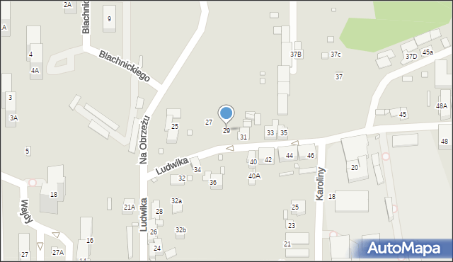 Katowice, Ludwika, 29, mapa Katowic