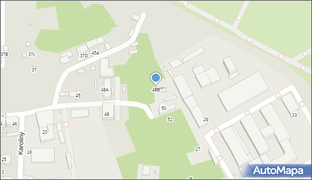 Katowice, Ludwika, 48B, mapa Katowic