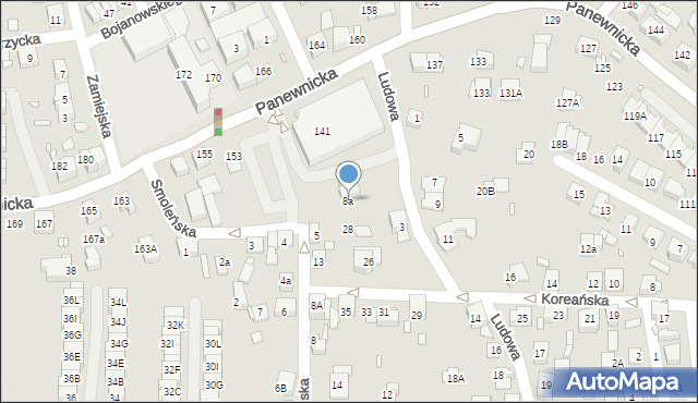 Katowice, Ludowa, 8a, mapa Katowic