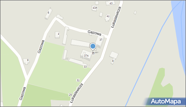 Kędzierzyn-Koźle, Łukasiewicza Ignacego, 35, mapa Kędzierzyna-Koźle
