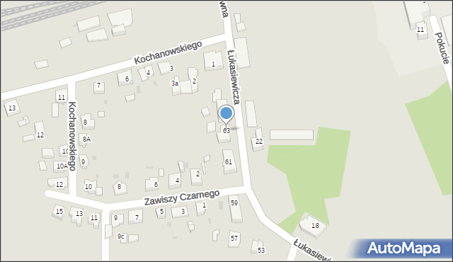 Kędzierzyn-Koźle, Łukasiewicza Ignacego, 63, mapa Kędzierzyna-Koźle