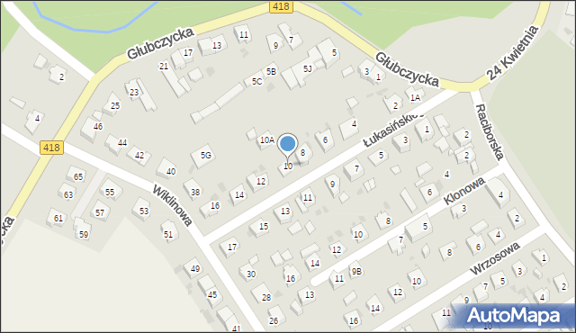 Kędzierzyn-Koźle, Łukasińskiego Waleriana, mjr., 10, mapa Kędzierzyna-Koźle