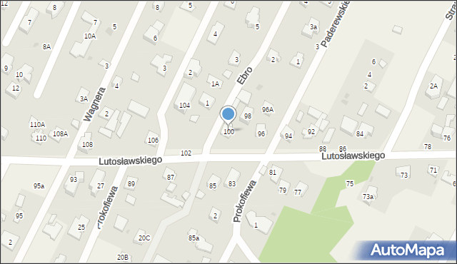 Klaudyn, Lutosławskiego Witolda, 100, mapa Klaudyn
