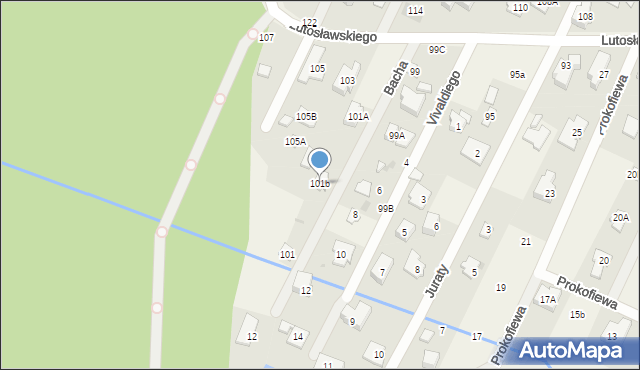 Klaudyn, Lutosławskiego Witolda, 101b, mapa Klaudyn