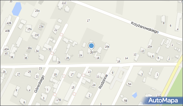 Klaudyn, Lutosławskiego Witolda, 20/22, mapa Klaudyn